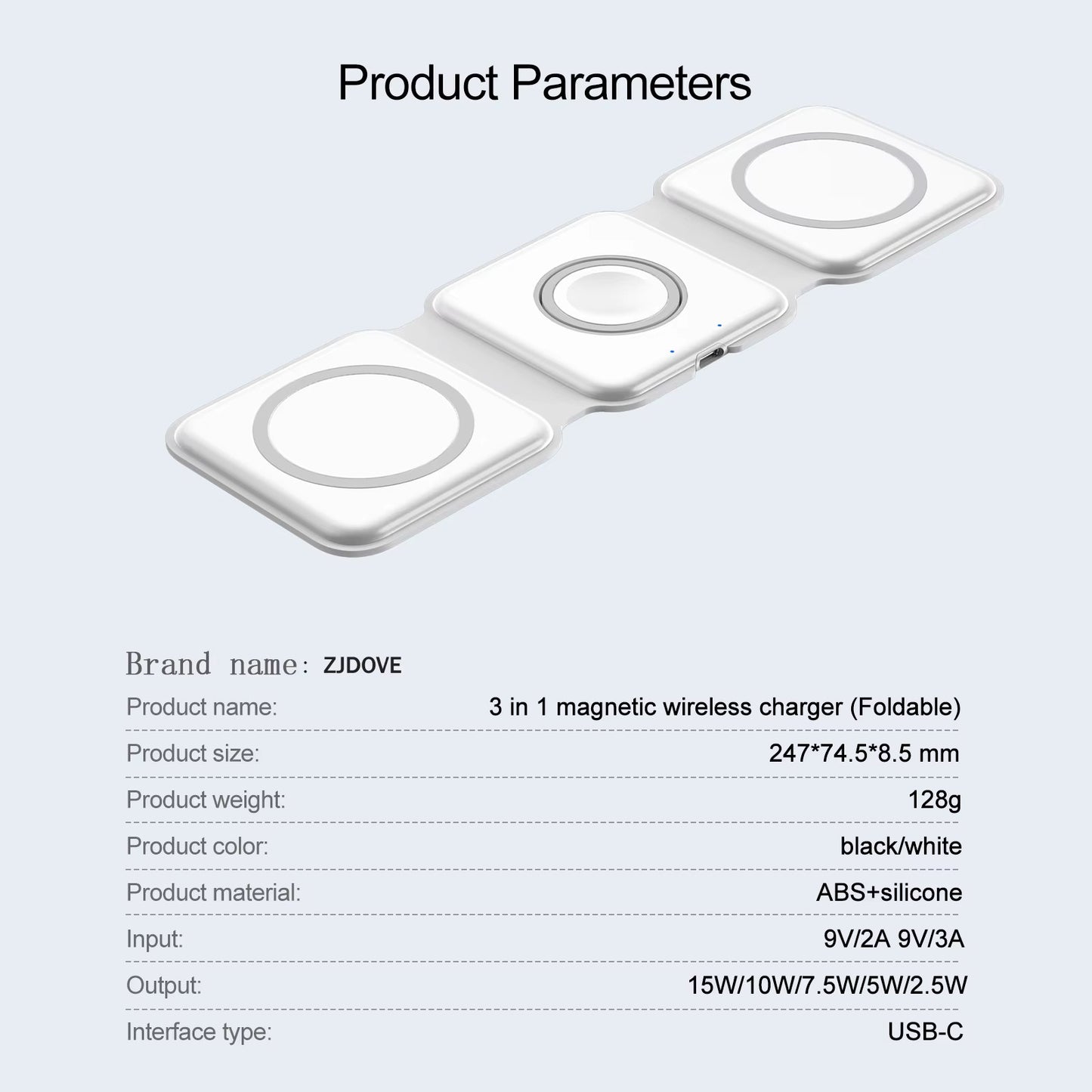 Incarcator Wireless 3 in 1