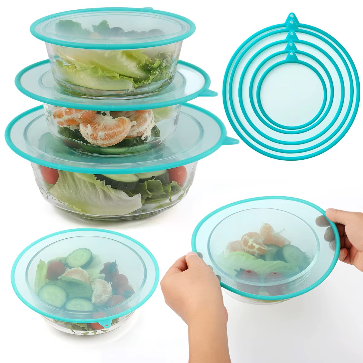 Set Capace Reutilizabile din Silicon