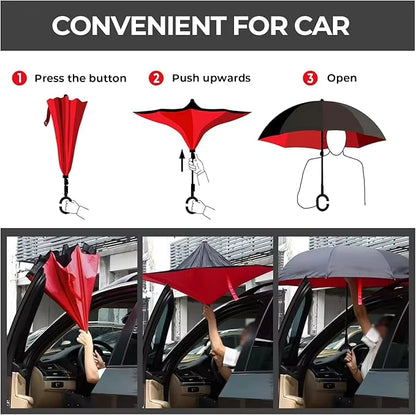 Umbrelă cu închidere inversă